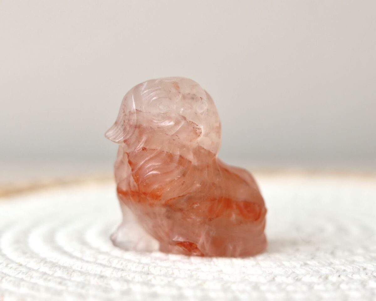 Vuurkwarts carving hond