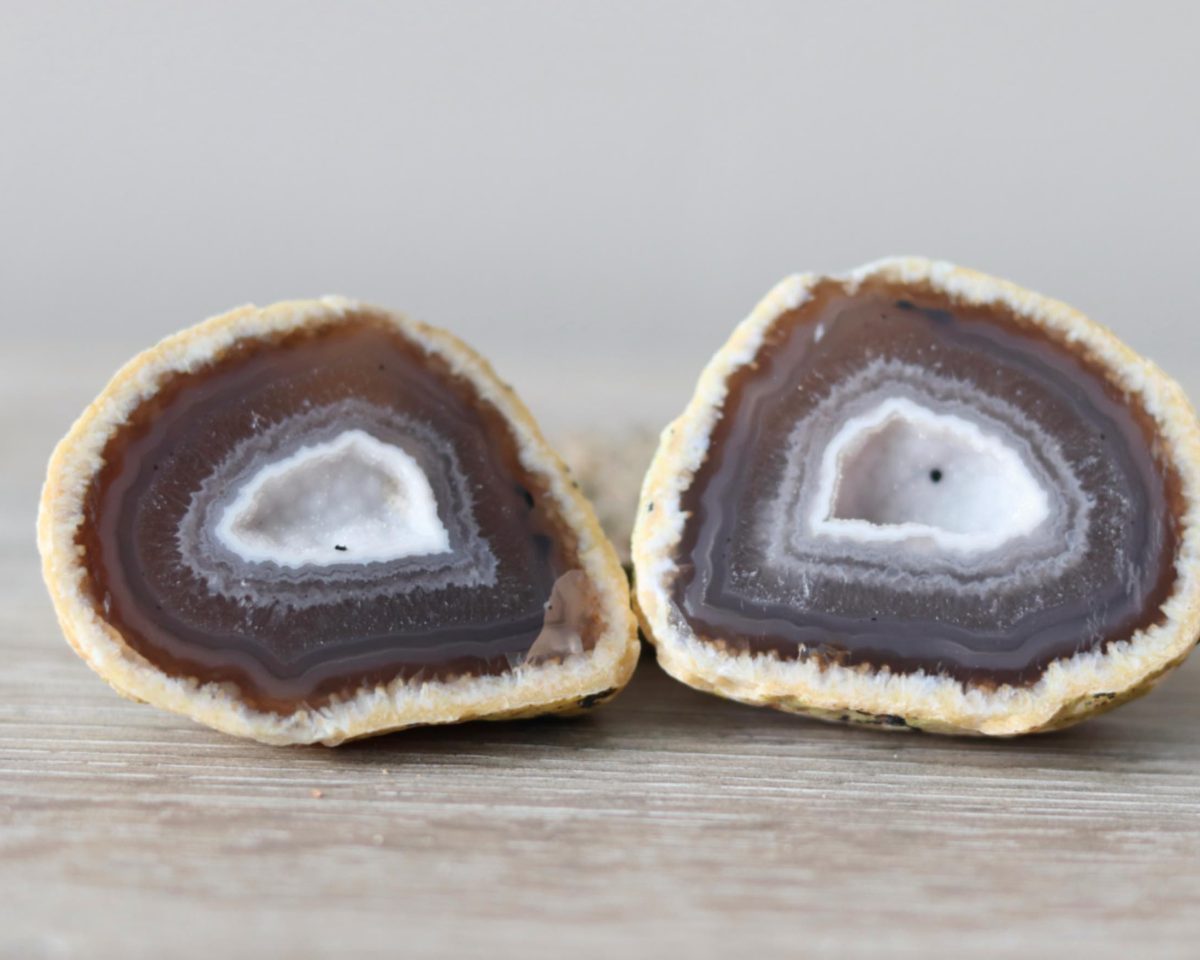 Ontzettend mooi agaat geodepaar