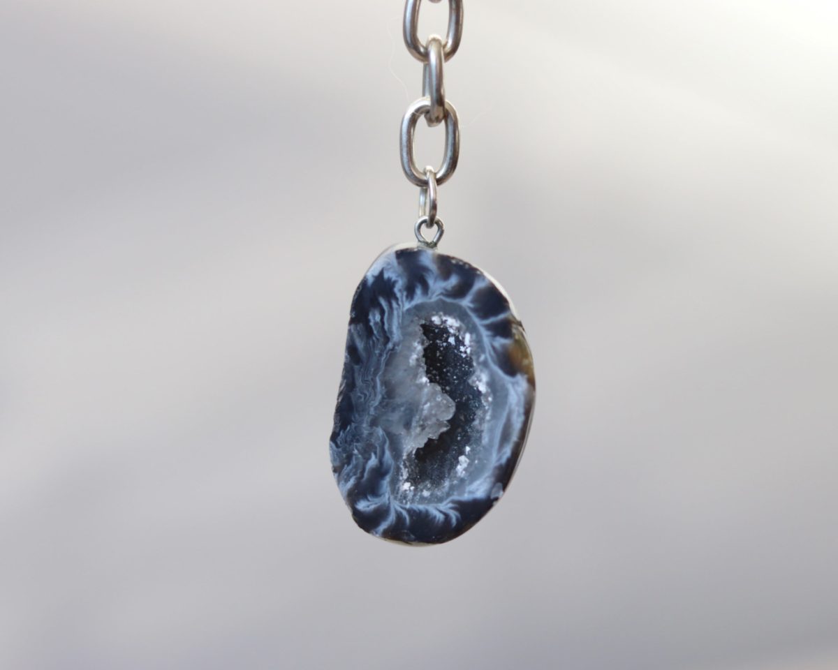 Aardende Agaat Sleutelhanger