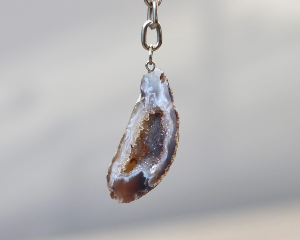 Mooie agaat sleutelhanger