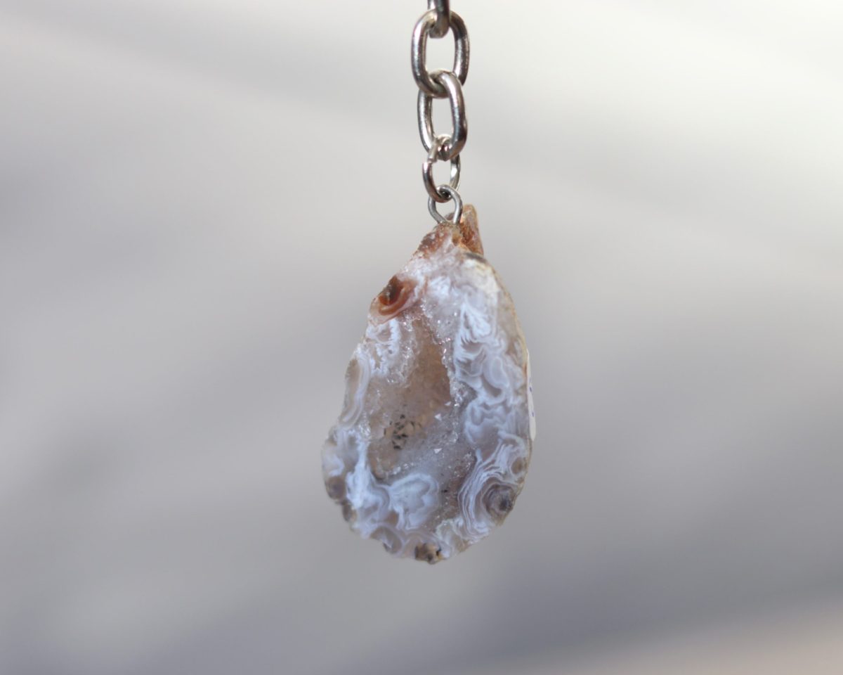 Fijne agaat sleutelhanger